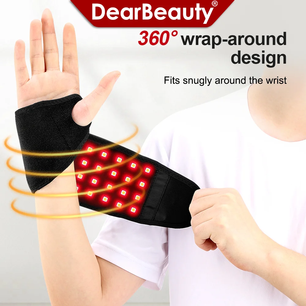 

Electrically Heated Wrist Support sleeve Adjustable Wrist guard Breathable Black Strap Sports and Hand Joint Protection Tool