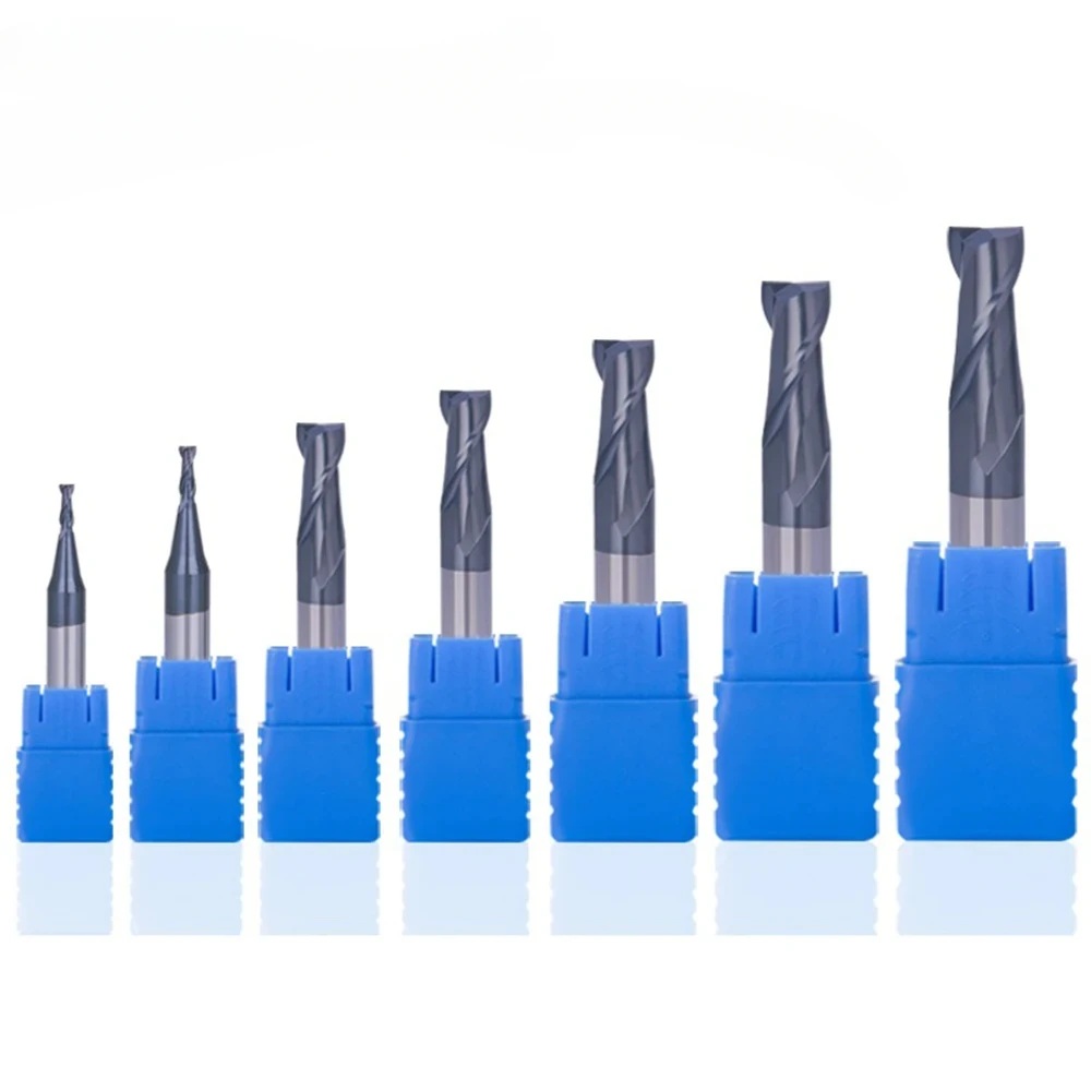 WOY HRC50 2 ขลุ่ยคาร์ไบด์ end mill 1 2 3 4 5 6 8 10 12 โลหะผสมคาร์ไบด์มิลลิ่งทังสเตนเครื่องตัดเหล็ก EndMills