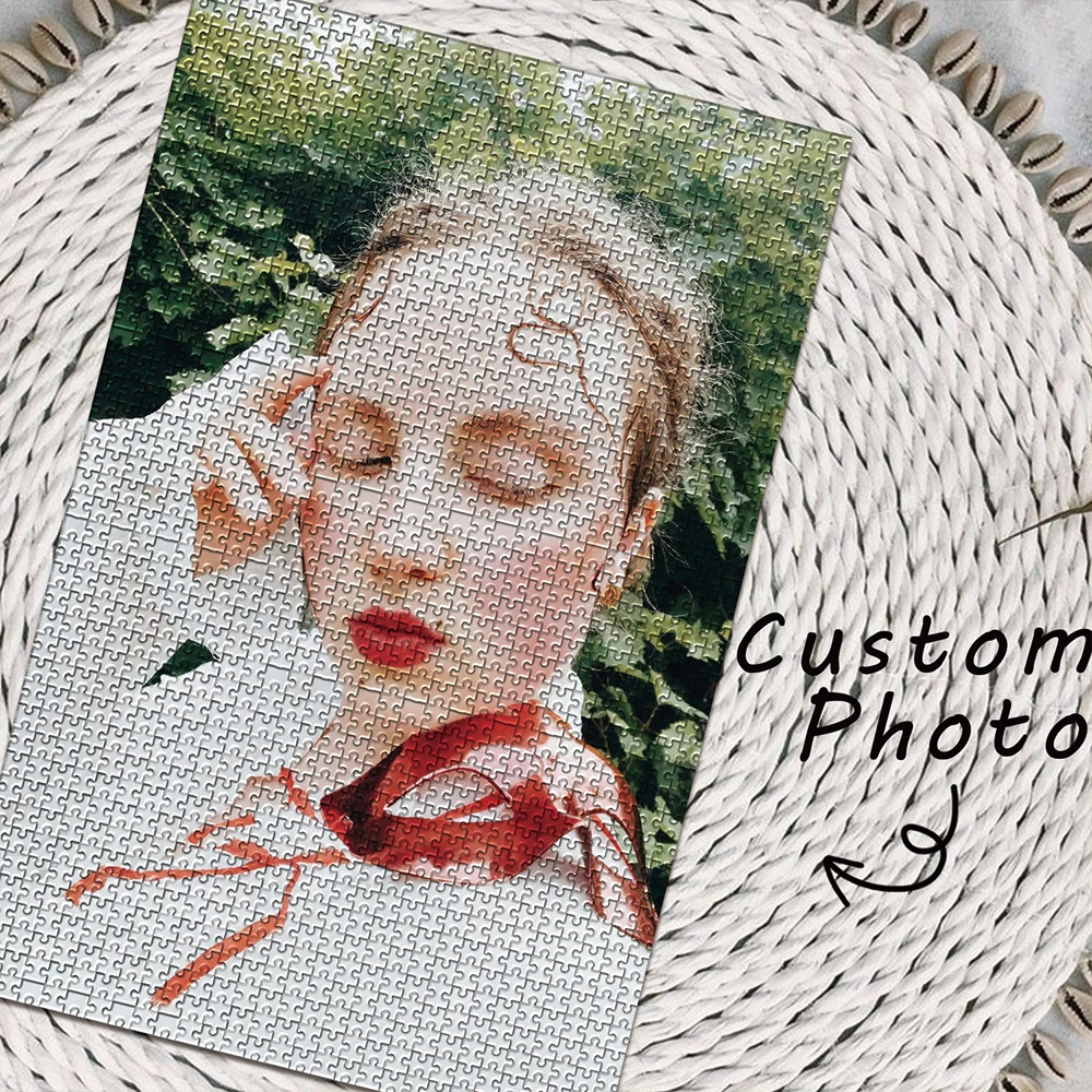35/300/500/1038pcs Personalized Custom Photo Puzzle Selfie Photo Unique Gift For Dad Mom Mother's Day