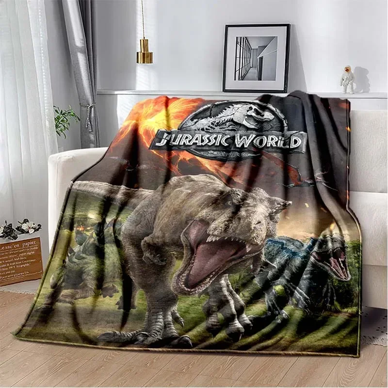 

3D D-Dinosaur Jurassic Park Cartoon Flannel Blanket Fashion Warm Lightweight Living room Bedroom Sofa Bed For Picnic Blanket