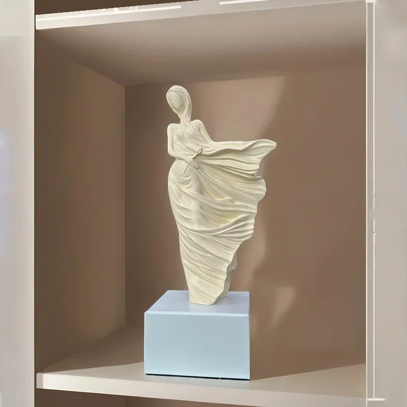 Modern Minimalist Abstract Elegant Goddess Sculpture Light Luxury Art Decor for Living Room TV Cabinet Study Wine Cabinet