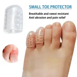 Silicone toe protector, macio, respirável, para o cuidado dos pés, biqueira, proteção para alívio do dedo do pé, 10pcs