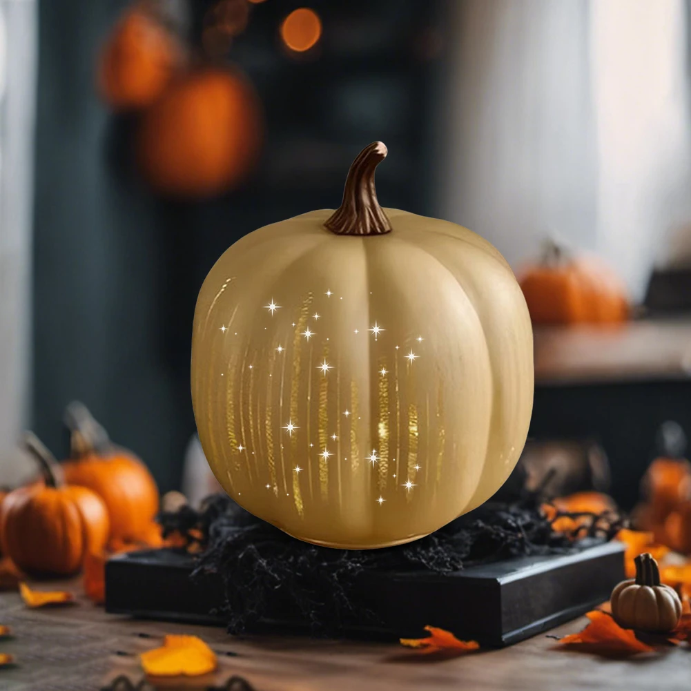 ライトアップハロウィンカボチャオーナメント装飾トゥインクルLEDカボチャライト樹脂カボチャランプハロウィンパーティー家の装飾用