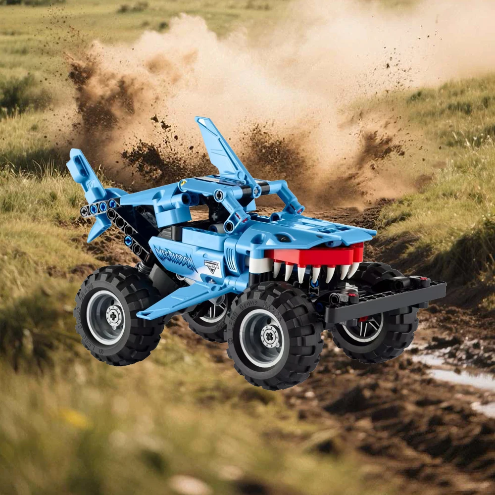 2025 nuevo monstruo vehículo todoterreno bloques de construcción acrobacias coche modelo juguete para niños niño regalo de Navidad