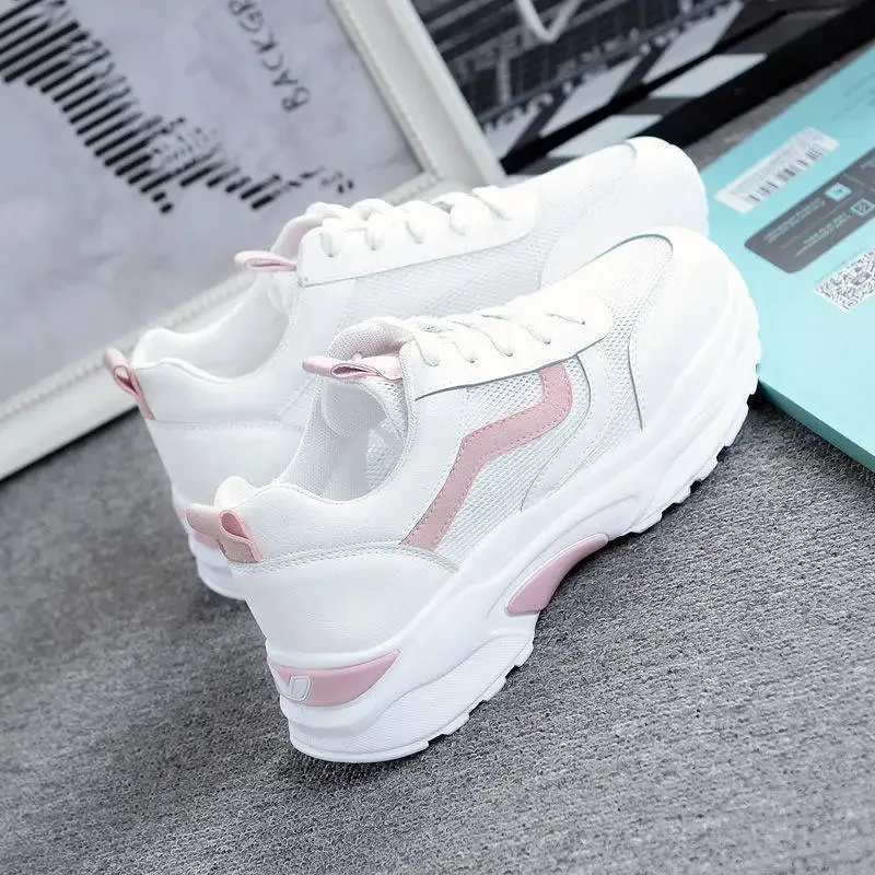 Korean version of dad shoes for women, casual and comfortable. 2024 new student thick soled sports shoes for women