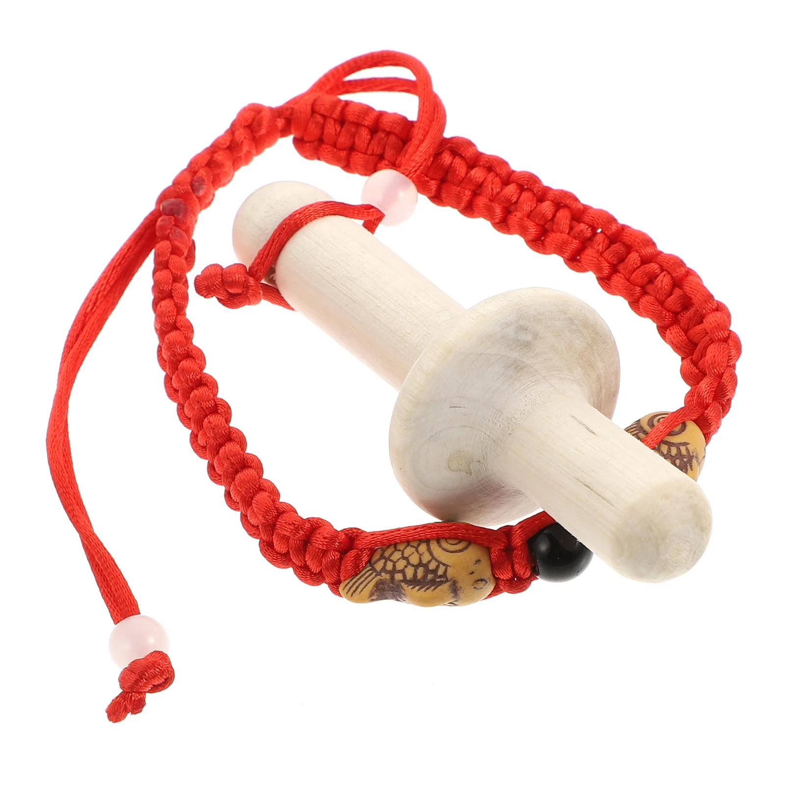 

1Pcs Baby Teething Stick Food Grade Safe Chewable Ring for and Sensory Exploration Red and White Teething Toy