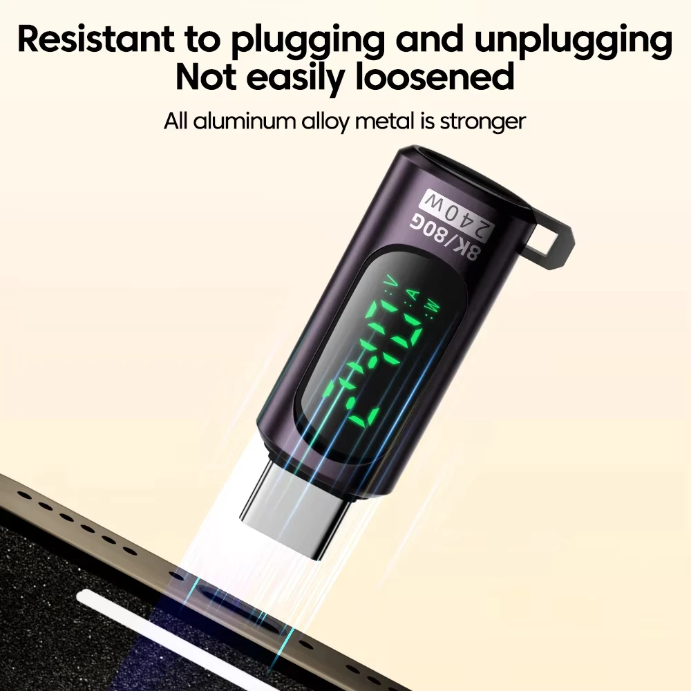 NNBILI PD 240 واط شاشة ديجيتال OTG شحن سريع نوع C محول 80Gbps USB C OTG موصل آيفون 17 16 15 سامسونج دعوة الموسيقى #5