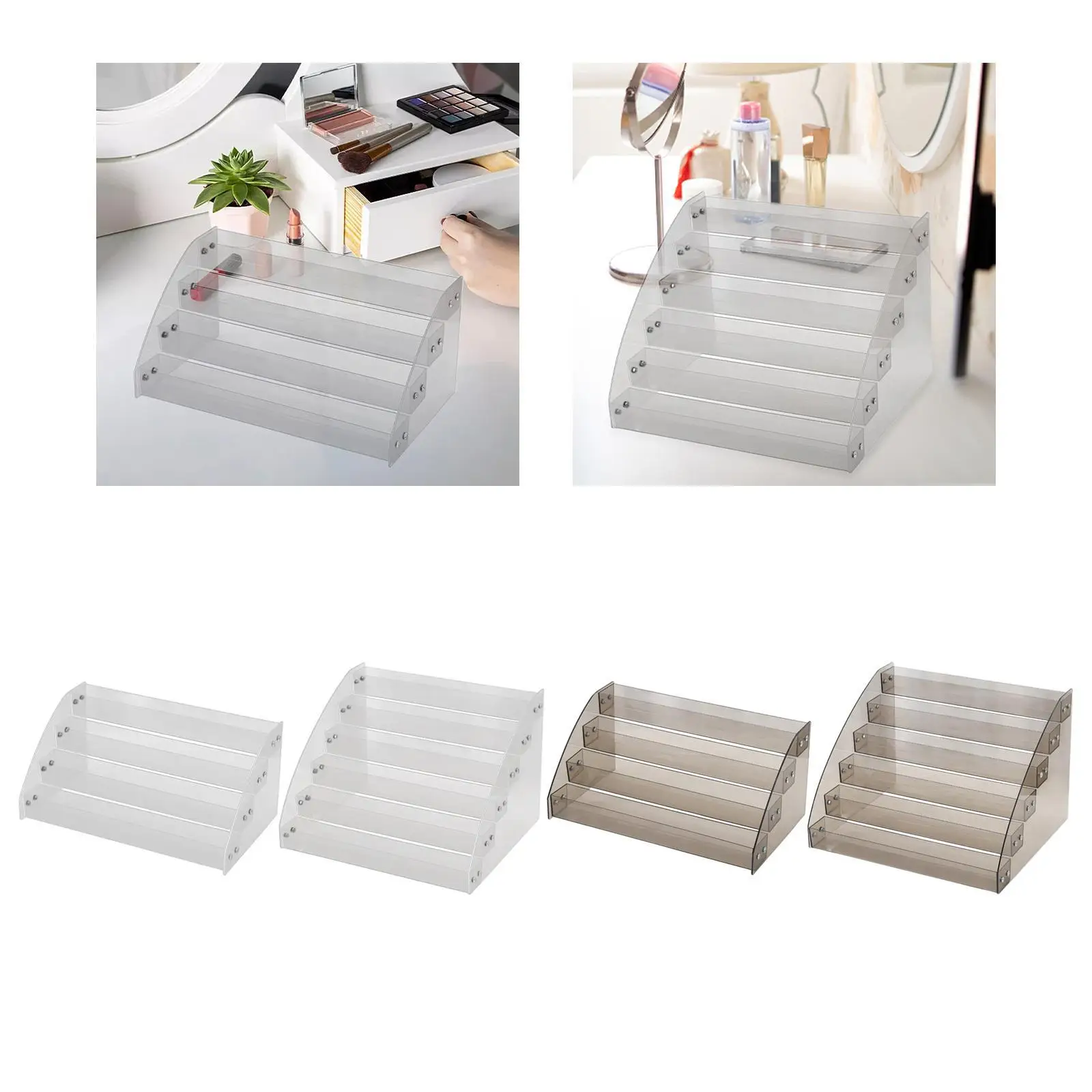 صندوق تخزين مستحضرات التجميل من الأكريليك، حامل المكياج، حامل أحمر الشفاه
