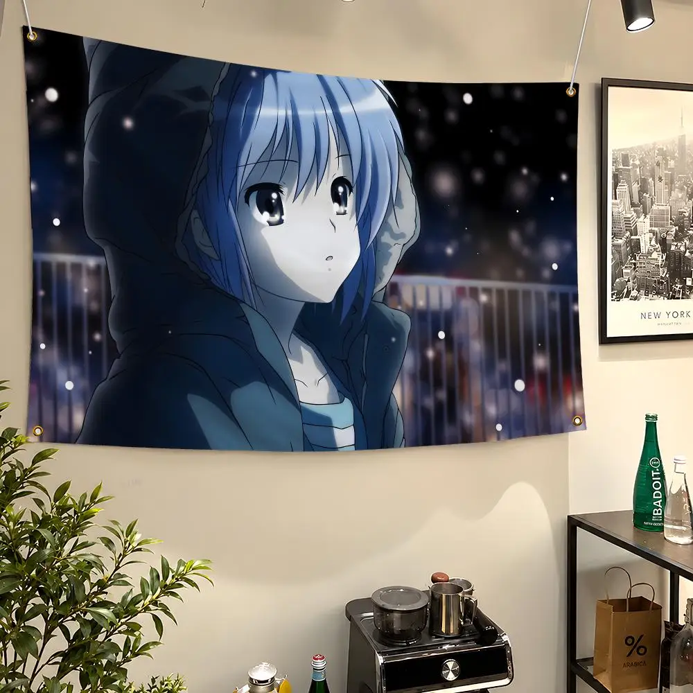 Anime Haruhi Suzumiya SOS Brigade Kyon Flags Wall Hanging Flag Banners For Birthday Parties Outdoor Bedroom Dorm Room Decor