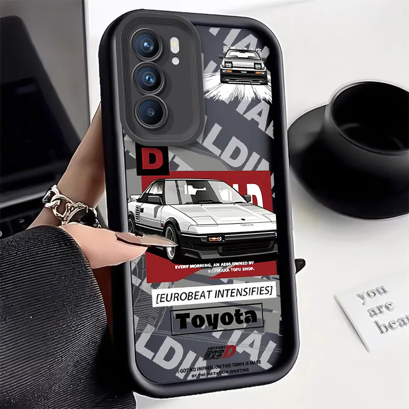 Anime I-Initial D Soft Protector Case for Samsung Galaxy A55 A35 A25 A15 A05 A05S A24 A13 A23 A12 A22 A32 A52 A52S A72 A11 Soft