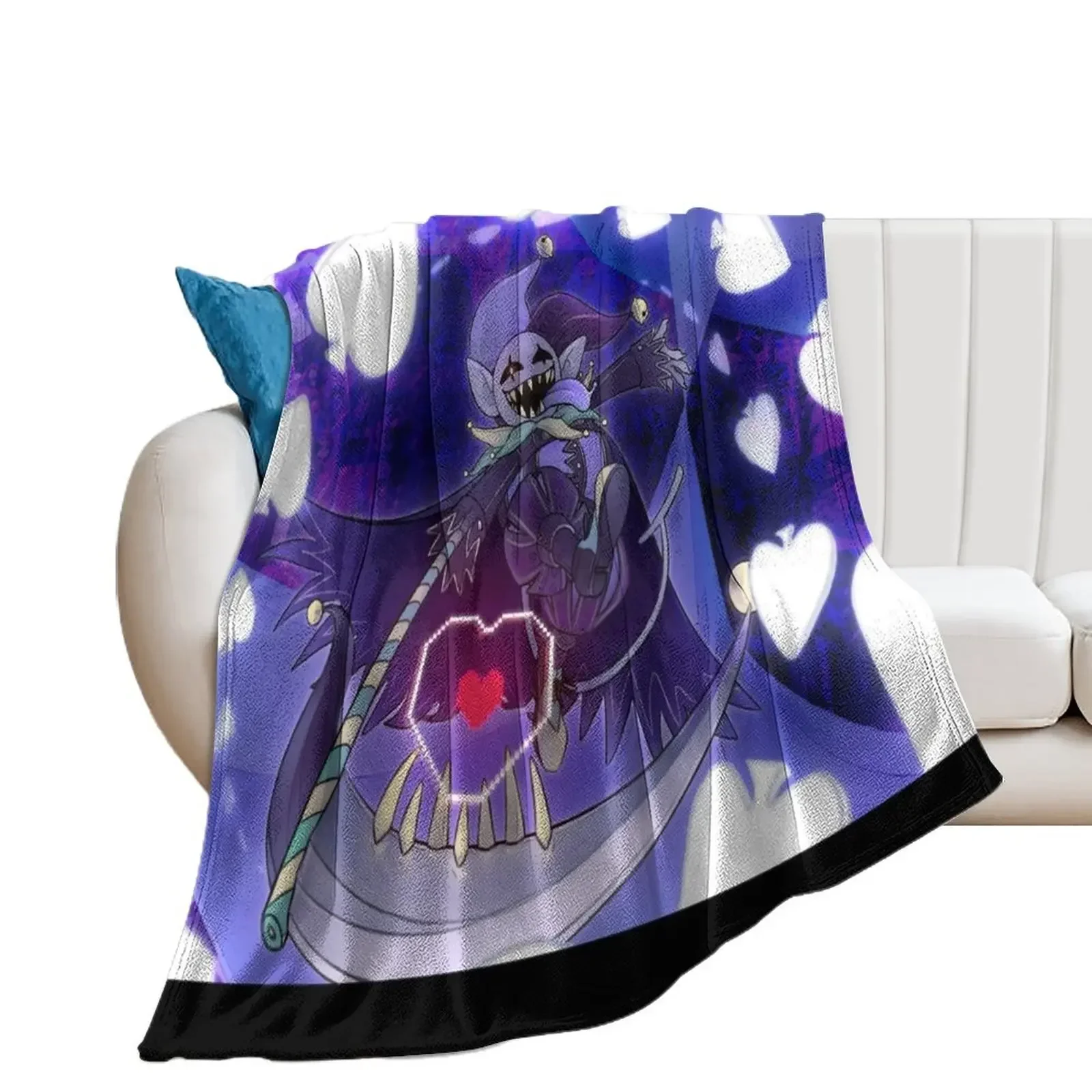 Deltarune - Jevil Throw Blanket Thins warm for winter Hair Blankets