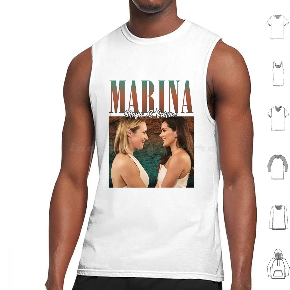 Maya Carina Retro Tank Tops Print Cotton Maya Carina Retro Danielle Savre Maya Bishop Carina Deluca Stefania Spampinato