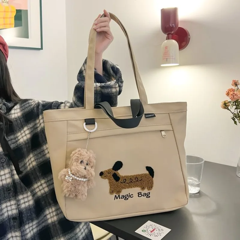 

Richme Casual Women Tote Bags Fashion 2025 Funny Dog Large Capacity Bolso Mujer Daily Harajuku Commute Shoulder Bag Female