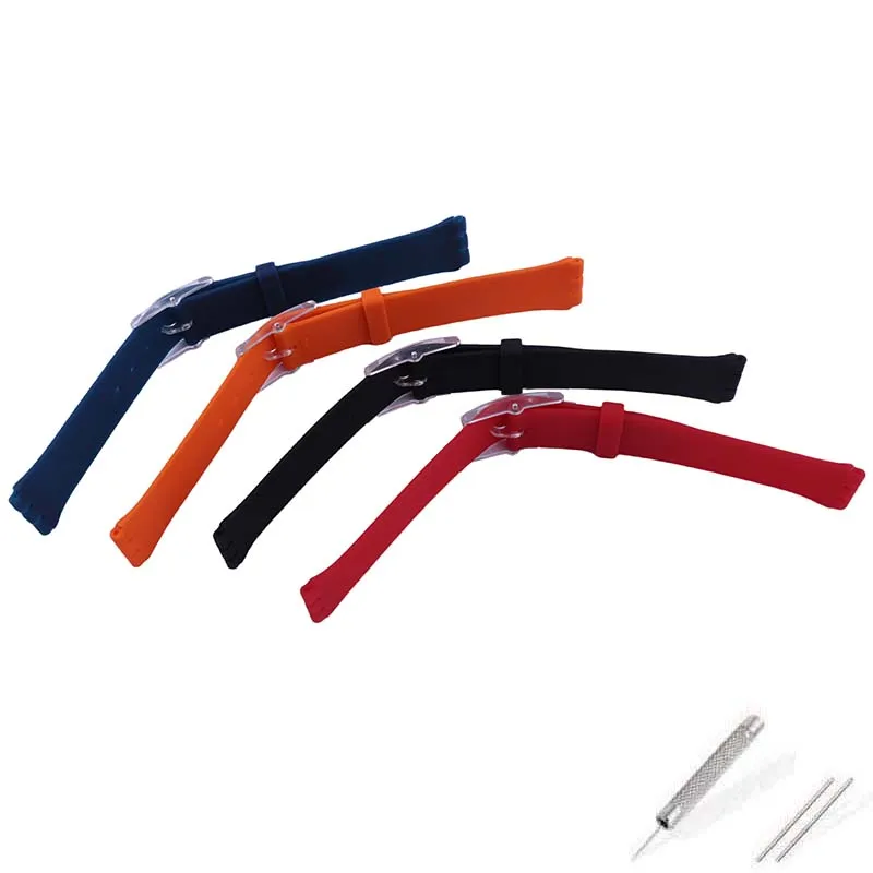 16 ミリメートルシリコン時計バンド互換性見本時計ストラップ SFK397 SFK360 SFK361 男性と女性のリストバンドブレスレットアクセサリー