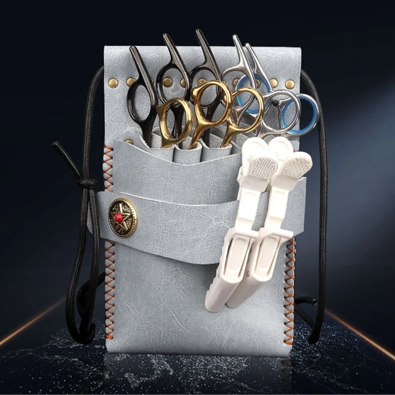 Multi-Pockets Hairdressing Tool Pet Clipers Scissors Holsters for Barbers Stylist Detachable Scissors Comb Holder