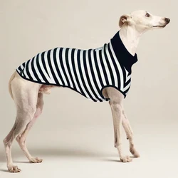 Italiaanse Windhondenjurk Gestreepte Stretch Zomervest Zwarte Whippet Jurk