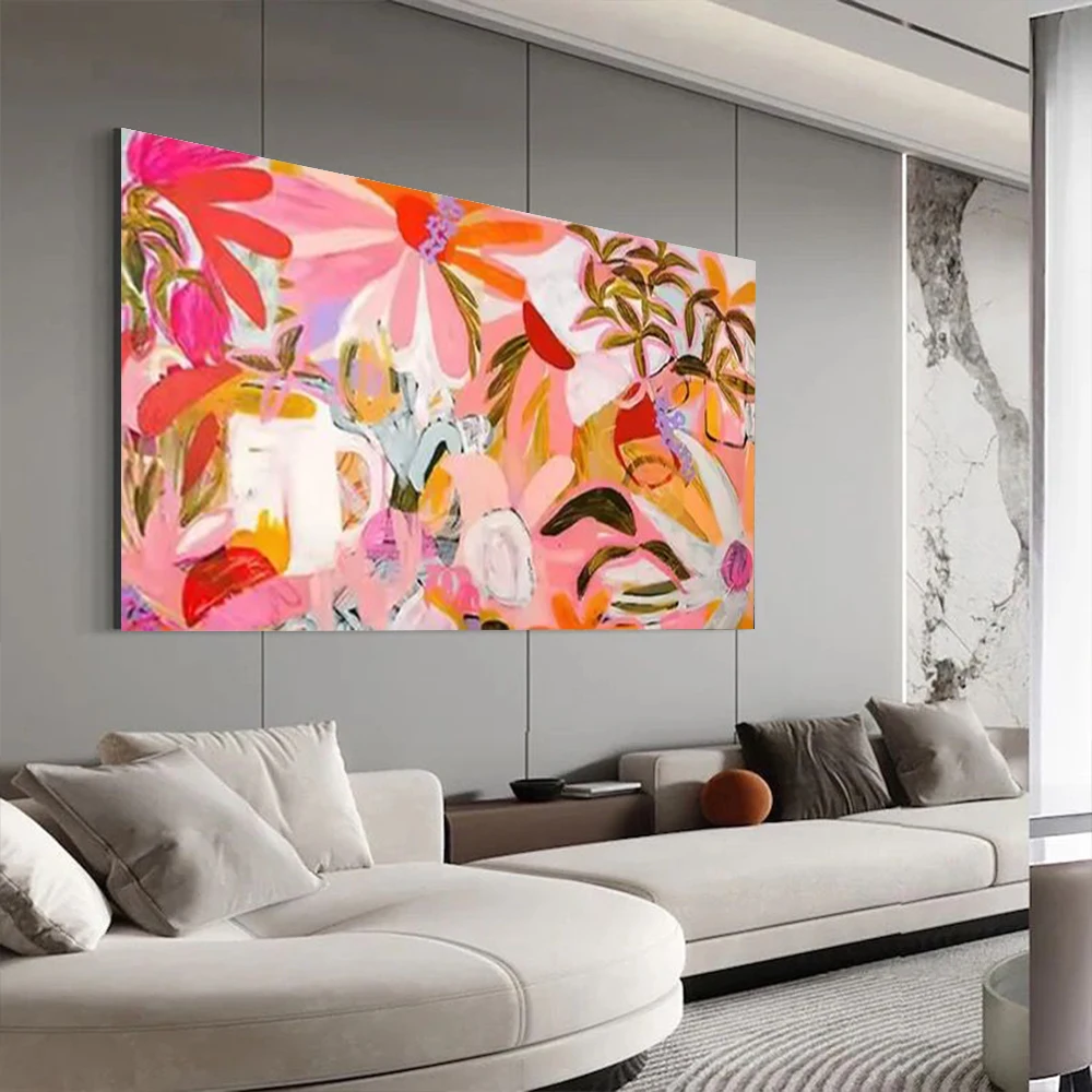 Scandinavian Abstract Graffiti Thick Oil Texture Handmade Canvas Wall Art Paintings Decor for Living Room