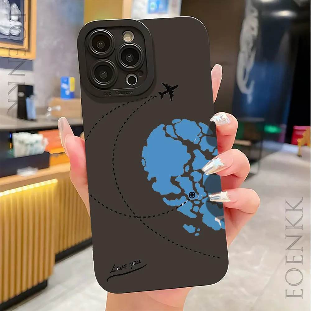 Premium Airplane Pattern Love Phone Case For Xiaomi Redmi Note 7 8 9 10 11 Pro 9S Redmi 9A 9C 9T 8 10 K20 K30 K40 Pro Soft Cover