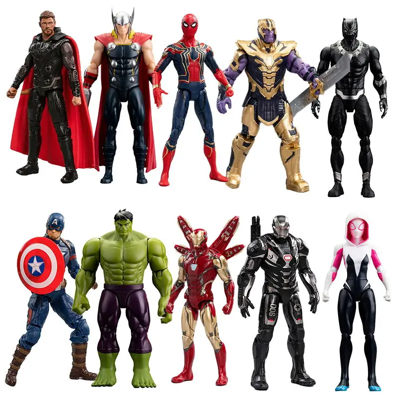 Figuras de juguete originales de 18 cm de la colección ZDTDS Avengers Legends: Spider-Man, Capitán América, Miles Morales, Thanos, Ghost, Iron Man, Hulk, Thor.