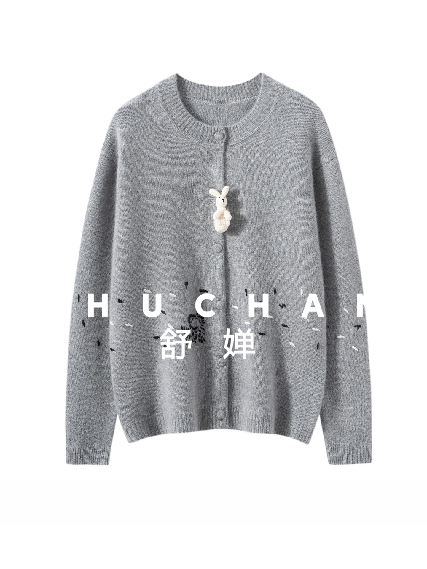 

Ручная работа, вышивка, кукольный шерстяной кашемировый кардиган, женский свободный свитер, куртка, осень-зима 2025 года, вязаный