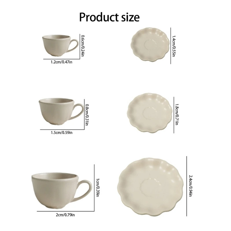 

Miniature Coffee Cup Plate Set Doll House Decoration Craft Model Project Props