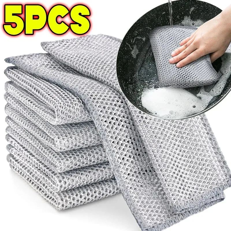 Kitchen Towel, Ultra-fine Fiber Light Gray Cleaning Cloth Set, Absorbent, Soft And Stain-removing Cloth