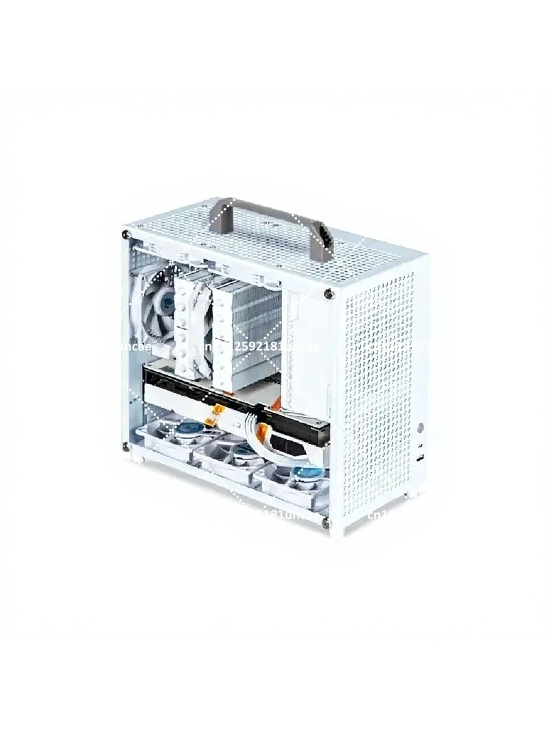 Portable Mini ITX Computer Case, Compact Desktop PC Case for Home Office with Back Cable Management