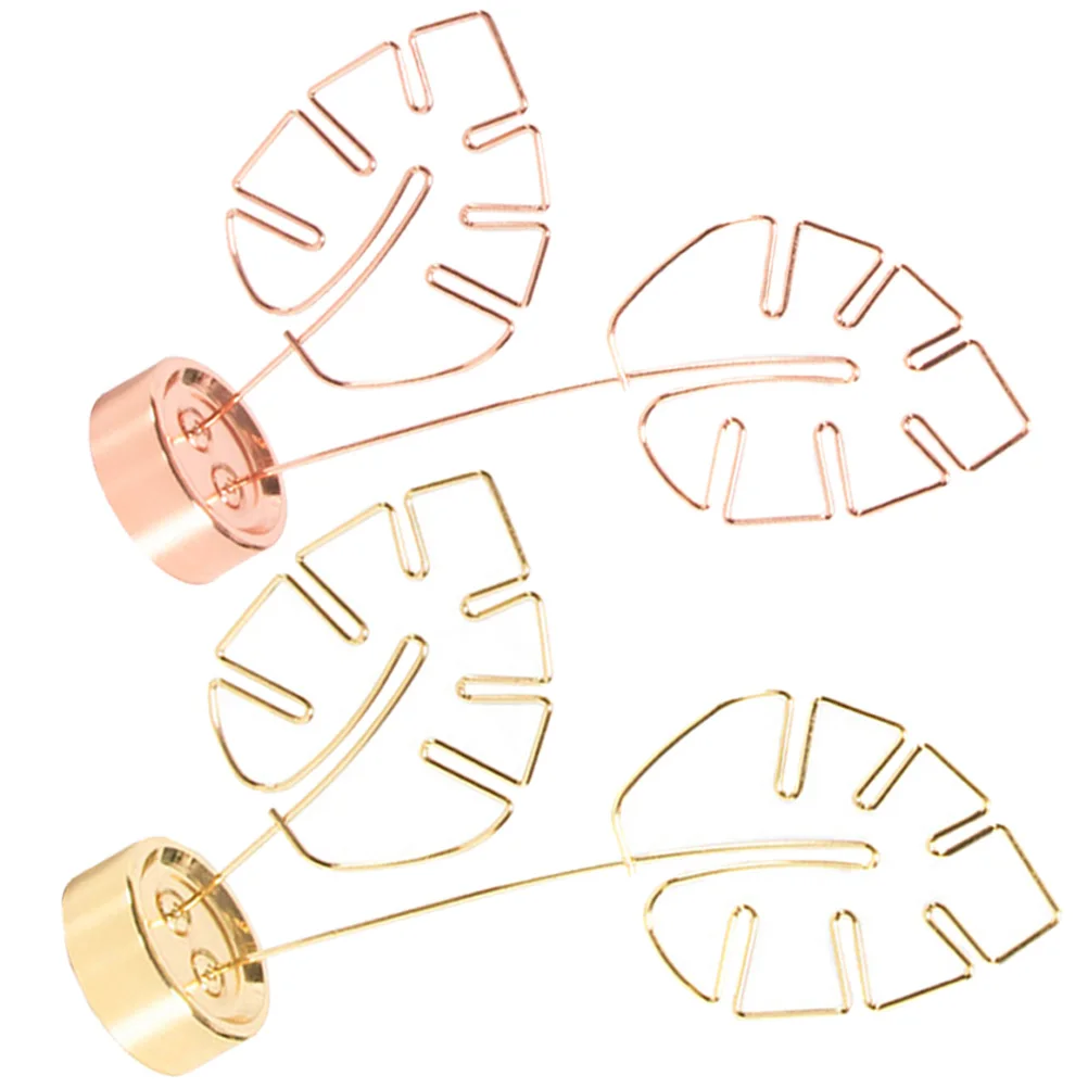 2pcs Card Holder Stand Leaf Design Table Number Clip For Wedding Party Memo Clamp Desktop Organizer Photo Clip For Home