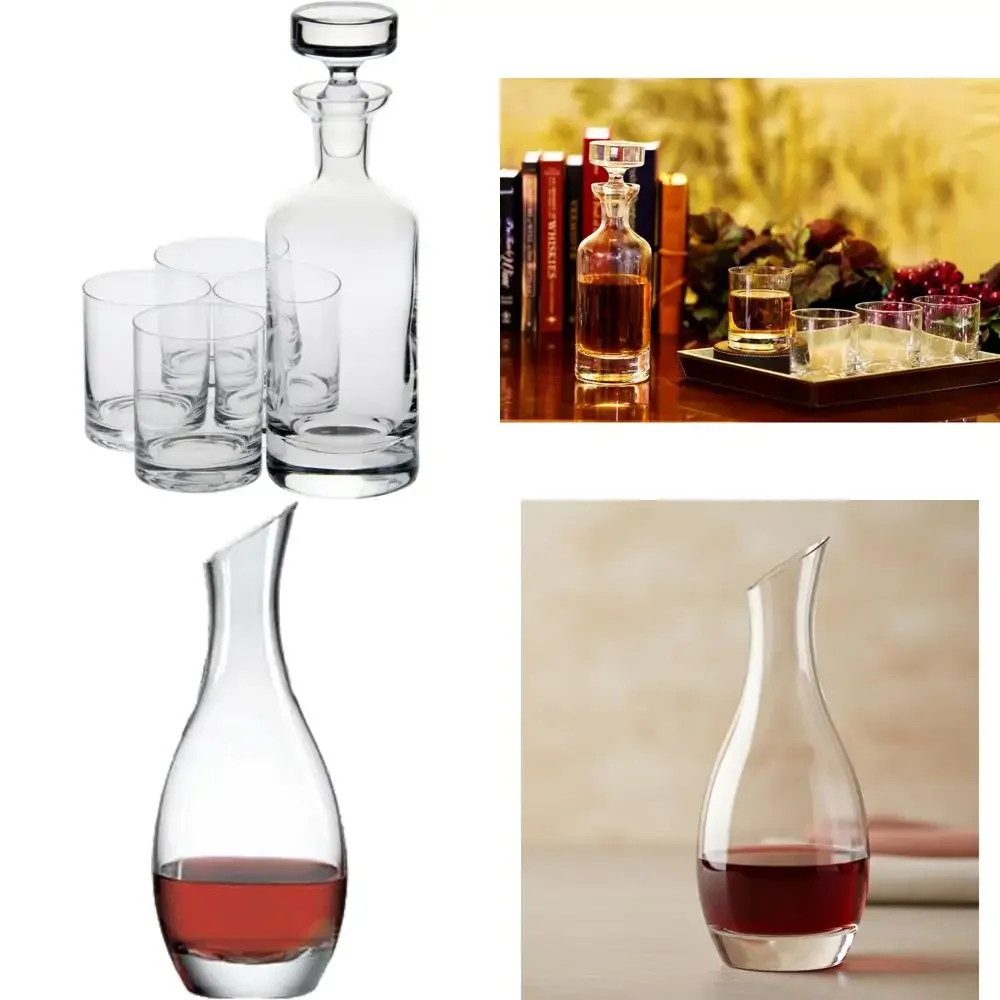 

Роскошный хрустальный набор для виски из 5 предметов с графинком и стаканами, аксессуары для питья премиум-качества