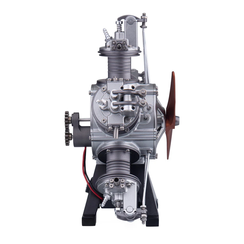 TECHING 5 실린더 방사형 엔진 전기 조립 모델 키트 데스크탑 장식 장식품 성인 어린이 장난감 선물