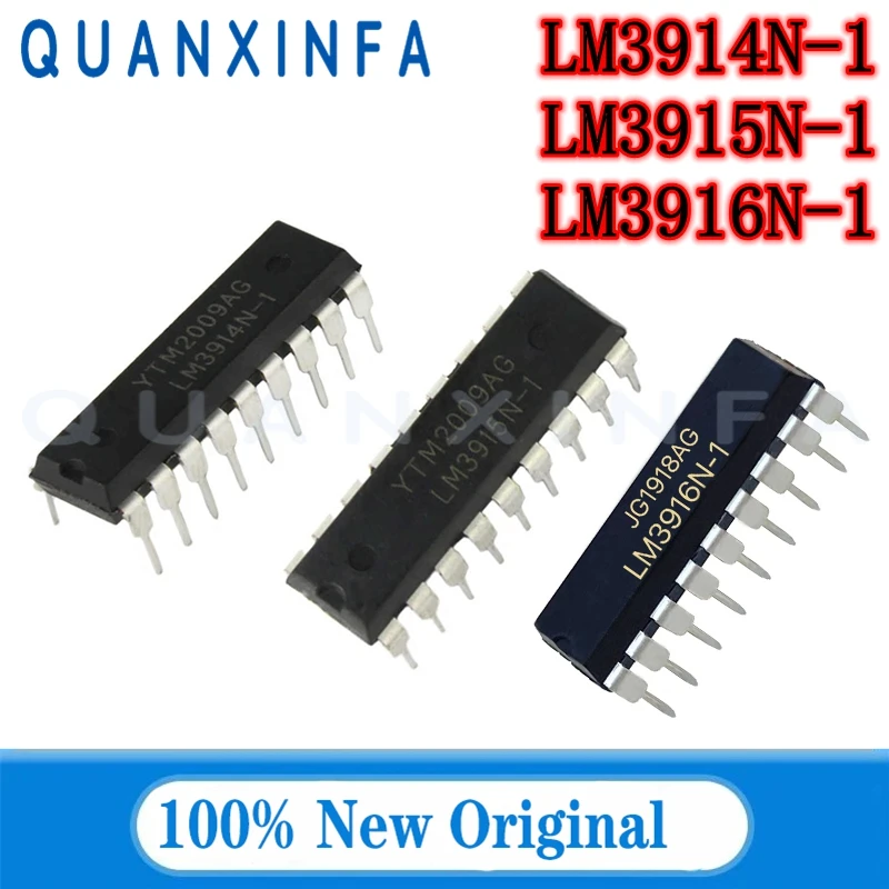 5PCS LM3914N-1 LM3915N-1 LM3916N-1 LM3915N LM3916N DIP18 LM3914N LED bar chart shows the new original driver