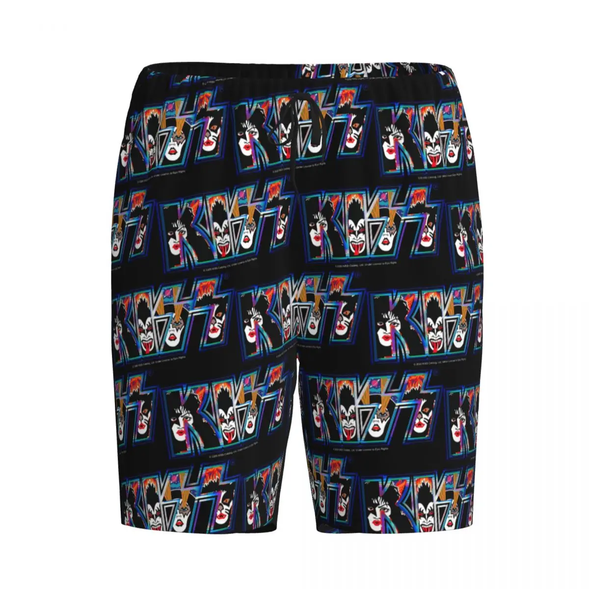 

Мужские пижамные штаны Custom Kiss Rock Band Retor Shorts, брюки для сна, домашняя одежда, нижняя часть комплекта для сна