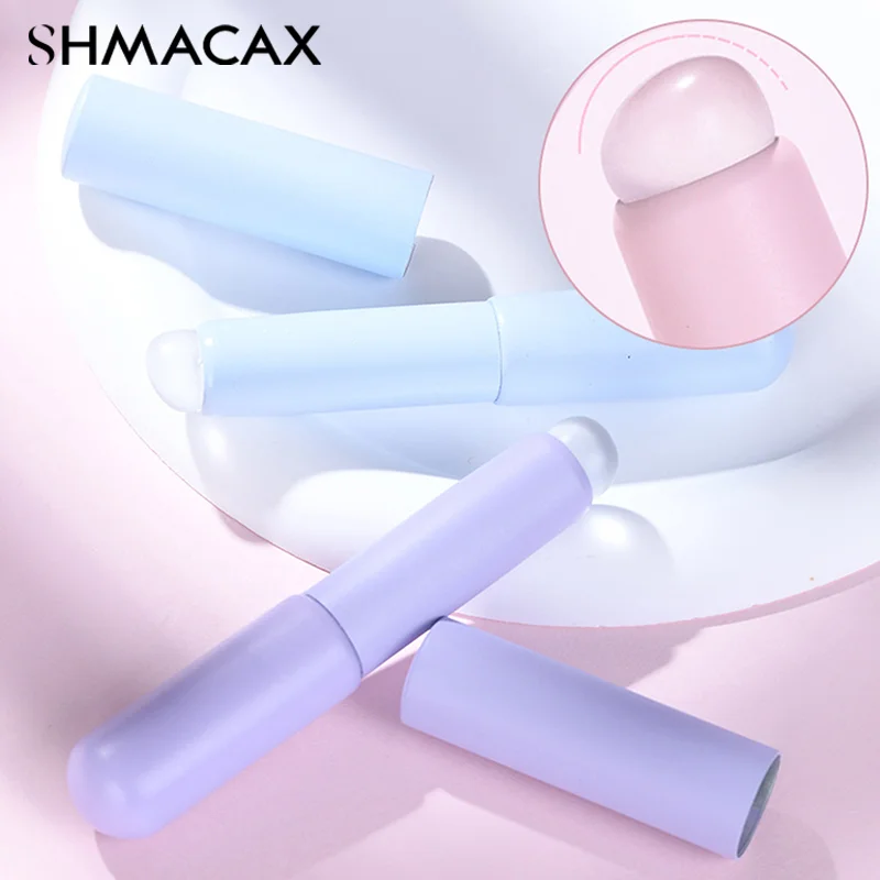 Pennello per labbra in Silicone con coperchio pennello correttore angolato come la punta delle dita Q pennelli per trucco rossetto morbido testa tonda No Broken