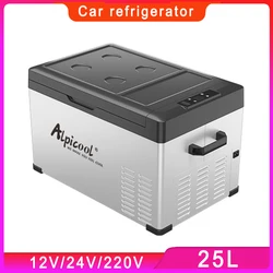 Alpicool 25L Car Refrigerator 12V 24V Compressor Refrigerator Portable Cooler 220V Car Home Outdoor Refrigeration For Picnic