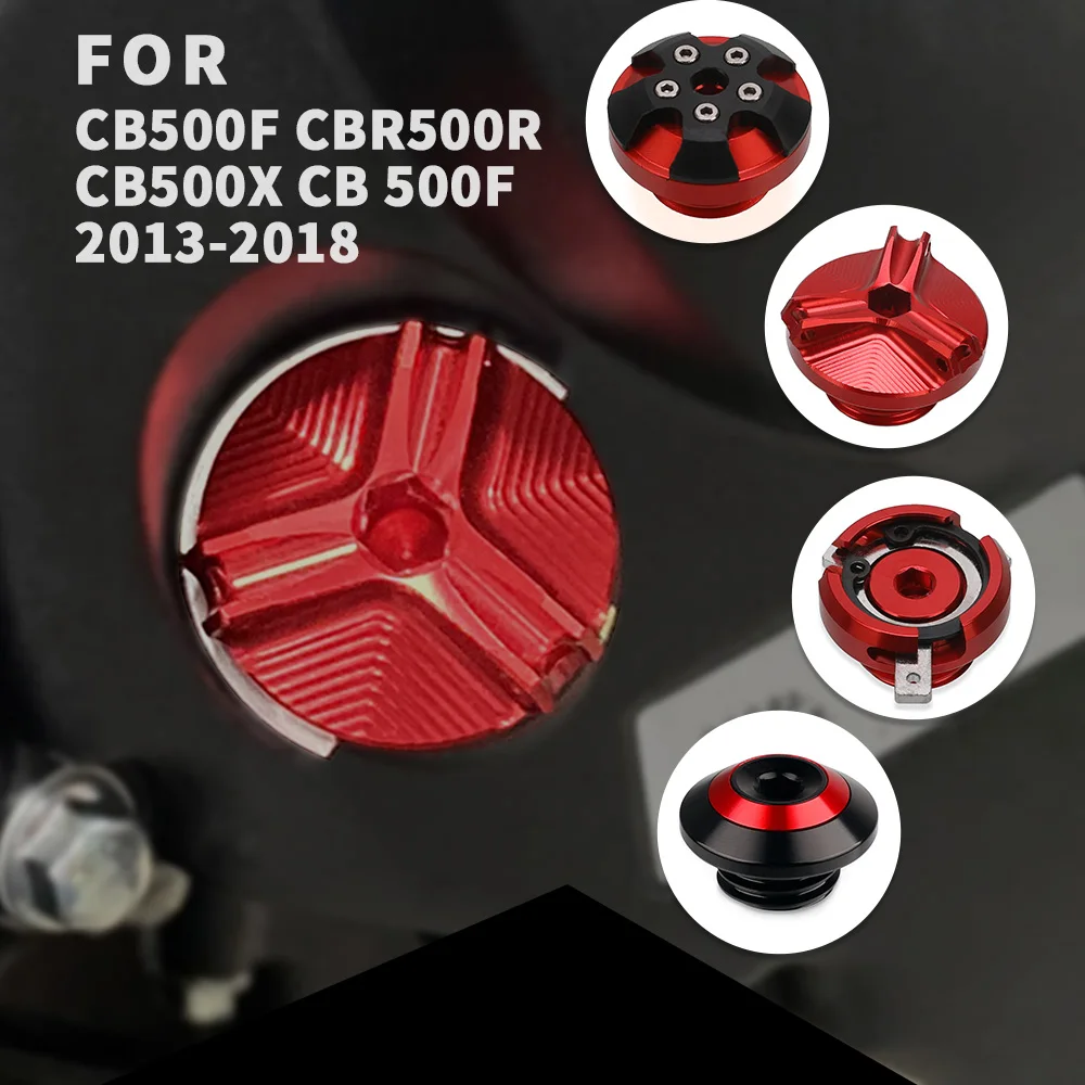

Motorcycle Aluminum Engine Oil Filler Cup Plug Cover Screw For HONDA CB500F CBR500R CB500X CB 500F 2013-2018 2014 2015 2016 2017