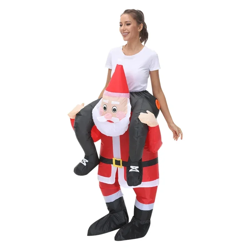 Hot Adult Christmas Tree Santa Claus Snowman Inflatable Costumes Anime Mascot Party Cosplay Costume Dress Suit for Man Woman D