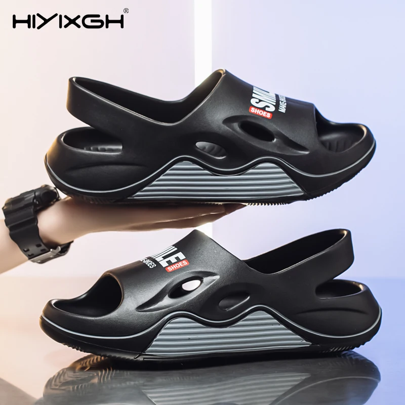 

Fashion New Men's Slippers Beach Outdoor Sandals Slides Breathable Clogs Men Garden Shoes Non-slip Hiking Driving Men Slippers