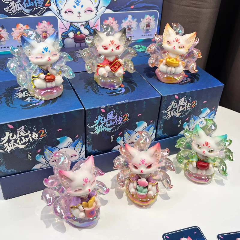 

Linhemu Nine Tailed Fox Fairy Legend 2 Blind Box Cute Fox Figurine Desktop Decoration Art Toy Gift For Girlfriends Home Decor