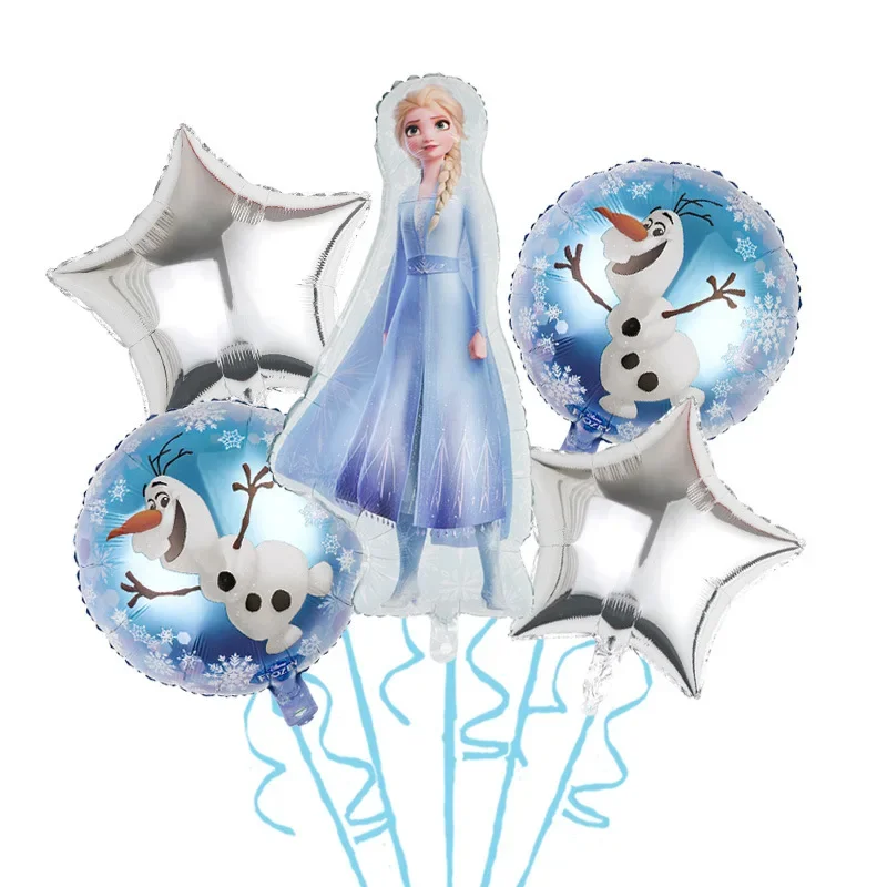 Disney-globos de aluminio de Frozen, Elsa, Anna, copo de nieve, estrella, fiesta de cumpleaños para niñas, Baby Shower, decoración de Navidad, 5