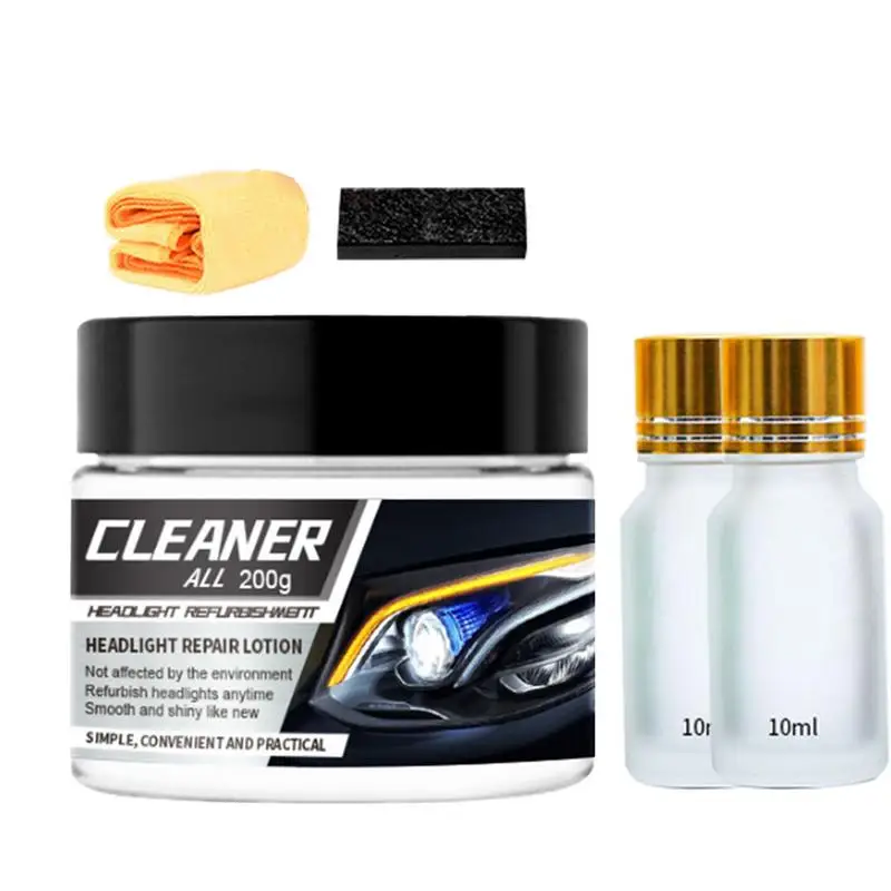 

Car Headlight Cleaner Automotive Headlight Polish Kit Headlight Restoration Tool Auto Detailing Supplies Headlight Repair Paste