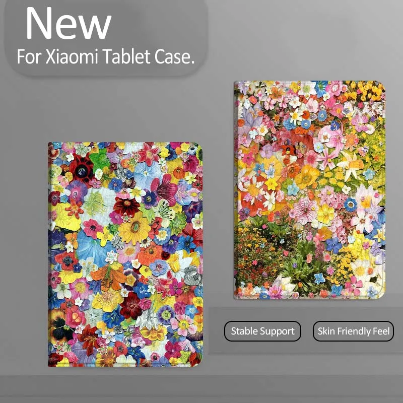 

Colorful Flower Pattern Art Tablet Case For Xiaomi Redmi Mini Pad SE K 2 4 5 6 7 8 2023 2025 11 8.8 11.2 10.1 Pro Gift