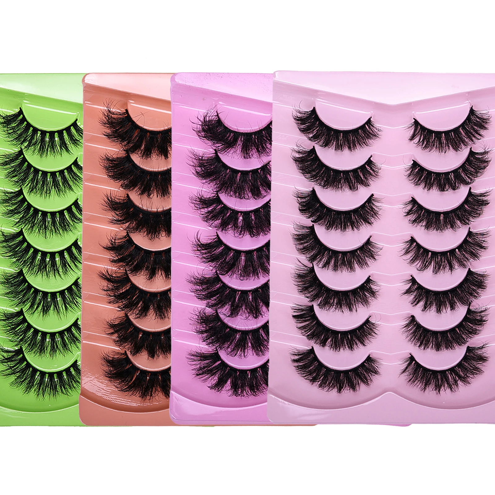 3D Cat Eye Lashes Pluizige Piekerige Valse Wimpers - Natuurlijk Luchtig Effect, Gemakkelijk aan te brengen voor dagelijkse/feestmake-up, Geschikt voor alle oogvormen