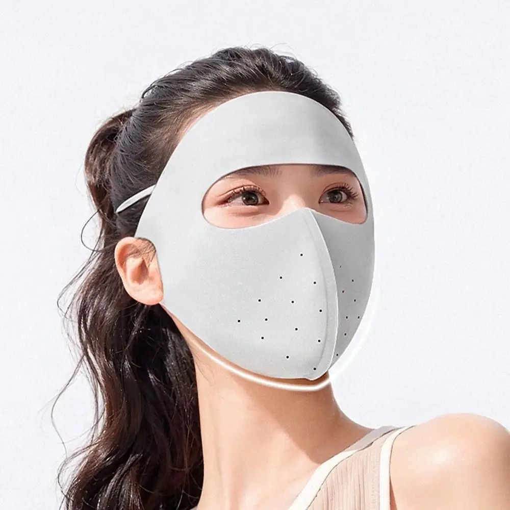 Breathable Sunscreen Face Scarf Ice Silk Mask Summer Face Mask Sunscreen Mask Face Scarves Sunscreen Veil Face Gini Mask Hiking