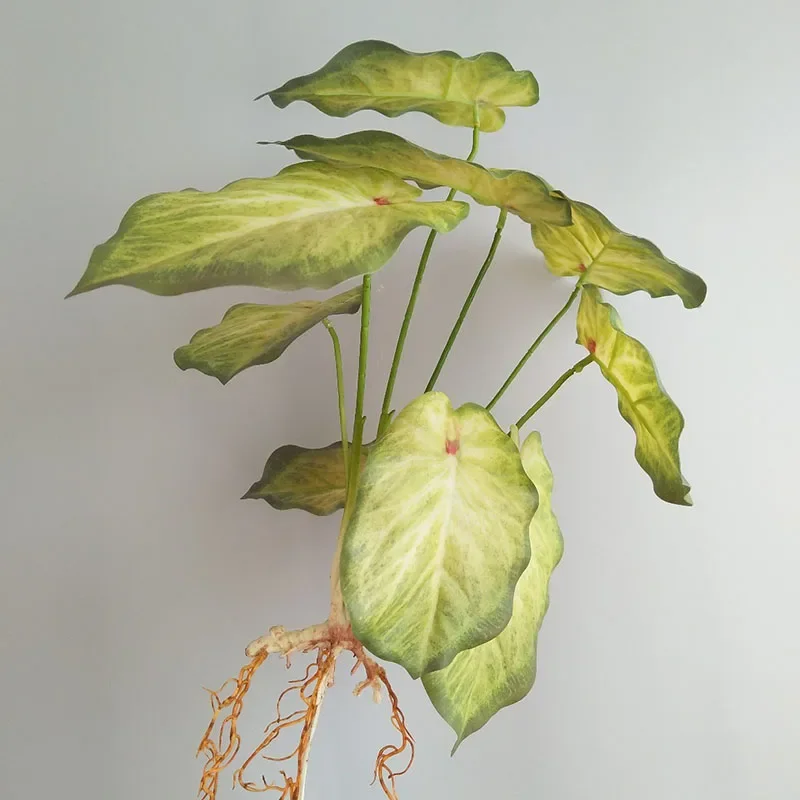 32 "große Gefälschte Pflanzen Tropical Monstera Künstliche Palme Kunststoff Blatt Wasser Anlage für Büro Schreibtisch Home Garten Grün decor – Detail 19