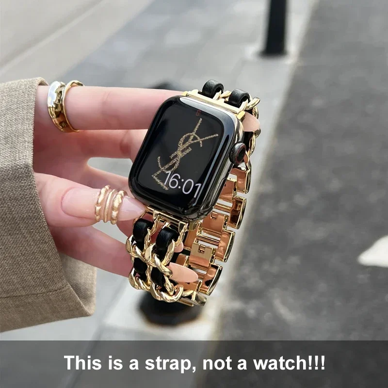 Compatible for Apple Watch Band Jewelry Bracelet Metal Strap Bling for iWatch bands Series Ultra 8 7 6 5 4 3 2 1 SE