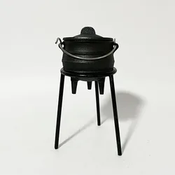 마녀 할로윈 장식 금속 거치대 세트, 캐스트 다리미 가마솥, 향 스머지 키트, 세이지 제단, 의식 연소 거치대, 3 인치