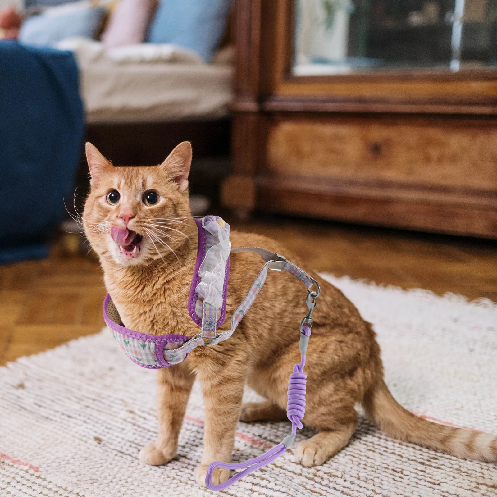 

Adjustable Dog Leash Set Durable Nylon Pet For Small Medium Dogs Cats Secure Comfortable Training Outdoor Walking Versatile