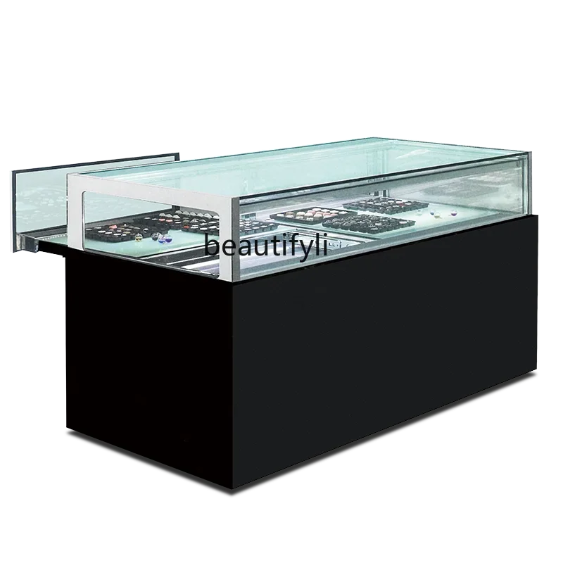 Display cabinet Commercial dessert West Point cake Refrigerated cabinet Air-cooled single-layer right-angle boutique cabinet