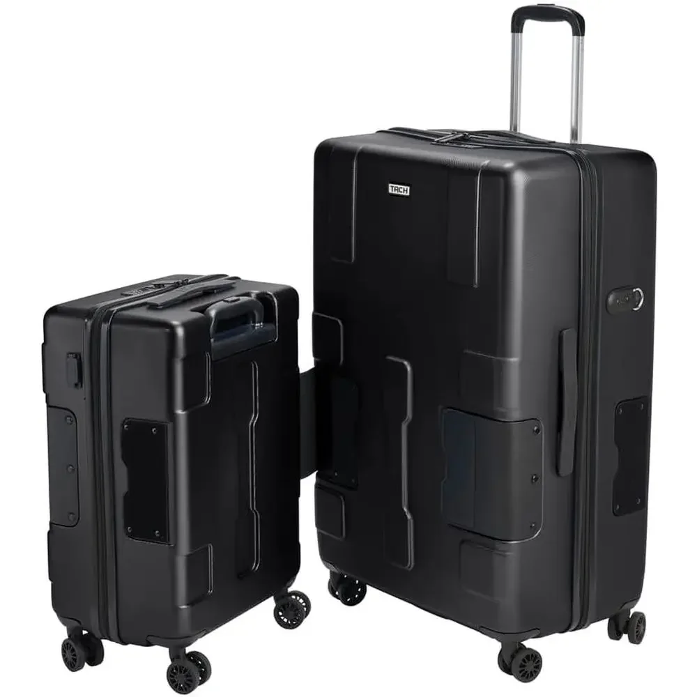 

Two-Piece Hard Shell Luggage Set - 20 & 28 Large and Carry-On Suitcases in Black