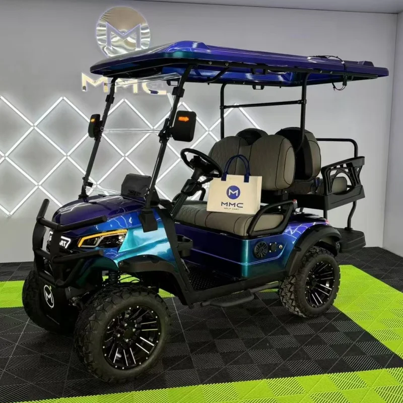 CE Approved High Performance Lifted Golf Carts Street legal 6 Seater Golf Cars Lithium Battery 4X4 4 Wheel  Electric Golf Cart